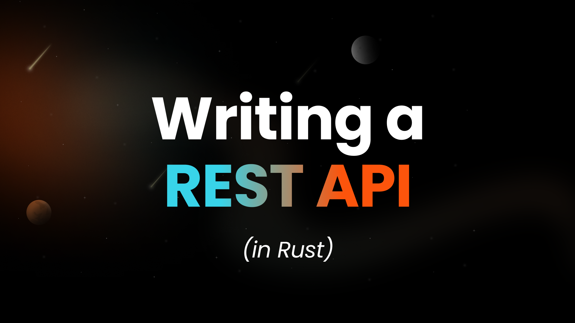 Writing a REST API in Rust